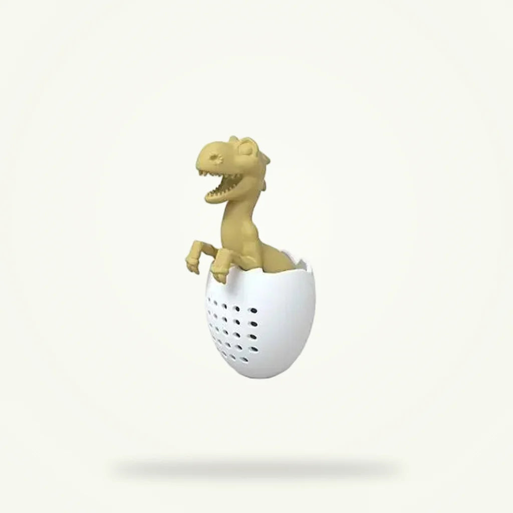 Dinosaur tea infuser T-Rex stainless steel loose leaf strainer product shot