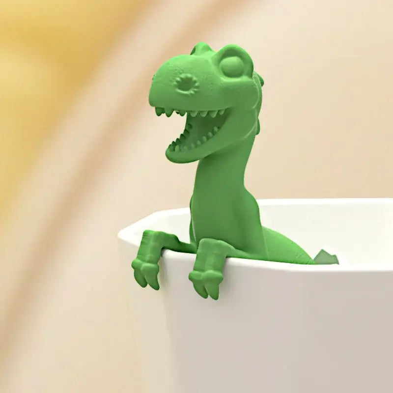 Dinosaur tea infuser in green silicone