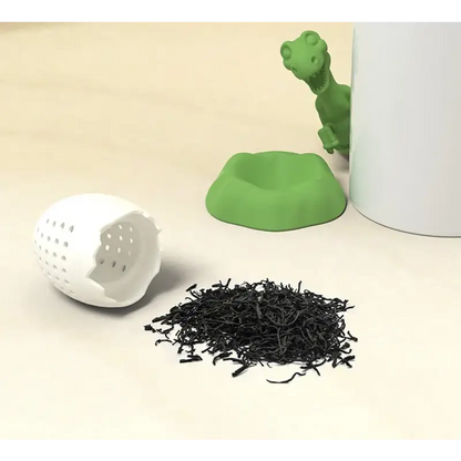 Dinosaur tea infuser with open mouth