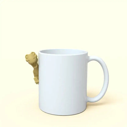 Dinosaur tea infuser in a mug of tea