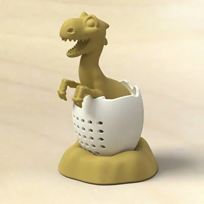 Yellow dinosaur tea infuser