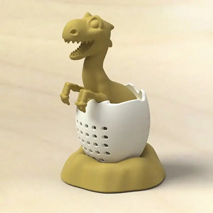Yellow dinosaur tea infuser