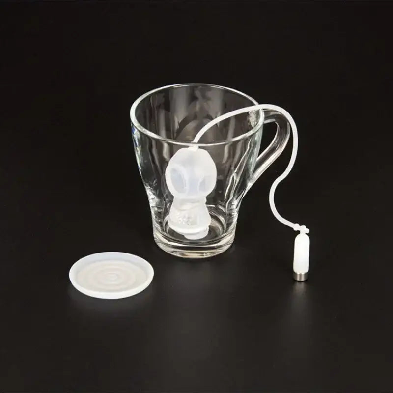 Close up of diver tea infuser showing mesh strainer