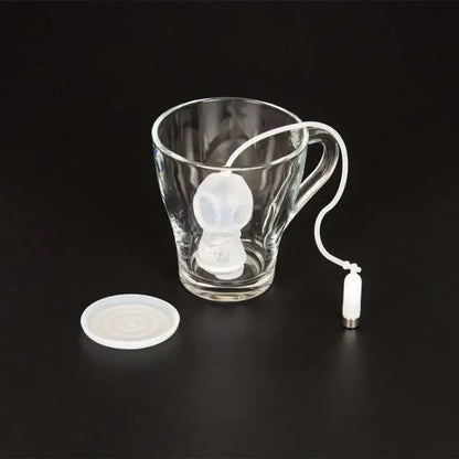 Close up of diver tea infuser showing mesh strainer