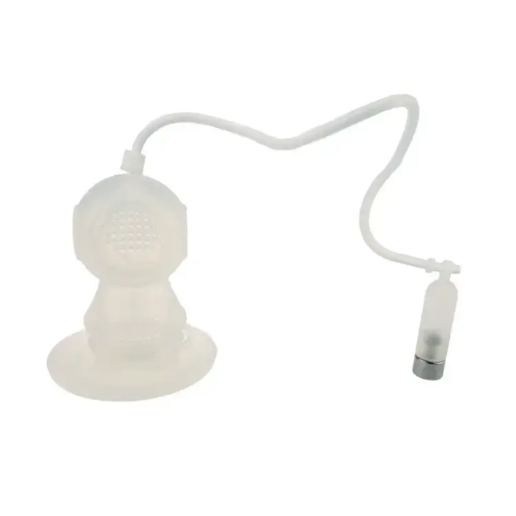 Gray diver tea infuser with black accents