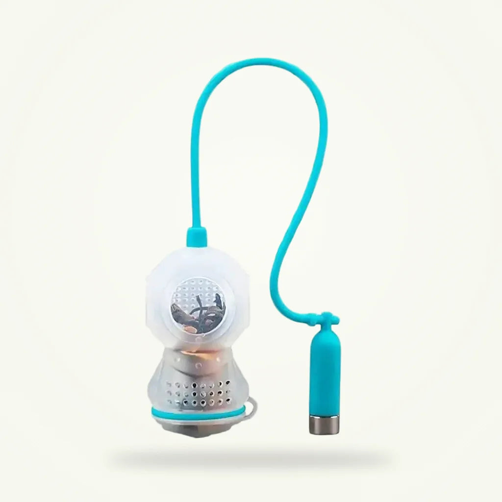 Diver Tea Infuser, Silicone Loose Leaf Strainer - 9 Colors, product photo on a plain background