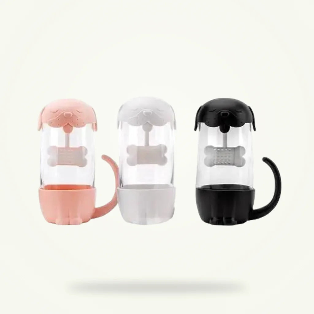 Dog Tea Cup with Infuser, 300ml Glass Mug for Dog Lovers, product photo on a plain background
