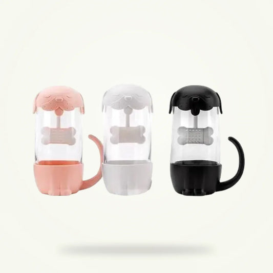 Dog Tea Cup with Infuser, 300ml Glass Mug for Dog Lovers, product photo on a plain background