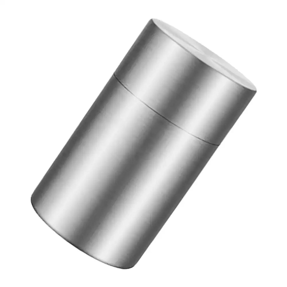 Stainless steel tea storage box sealed with double lid for freshness