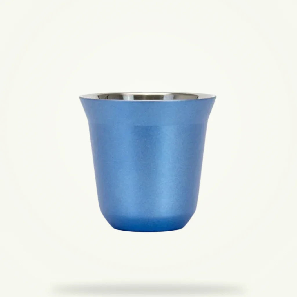 Double Wall Stainless Espresso Cups, product photo on a plain background