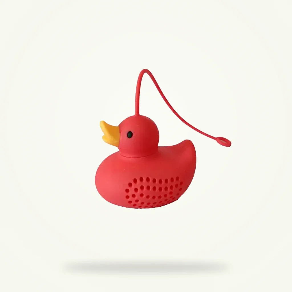 Duck Tea Infuser - Cute Silicone Strainer for Loose Leaf Tea, product photo on a plain background