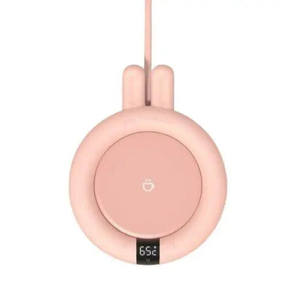 Pink rabbit electric cup warmer for tea