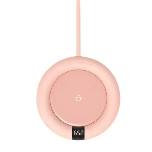 Rose pink electric cup warmer for tea drinkers
