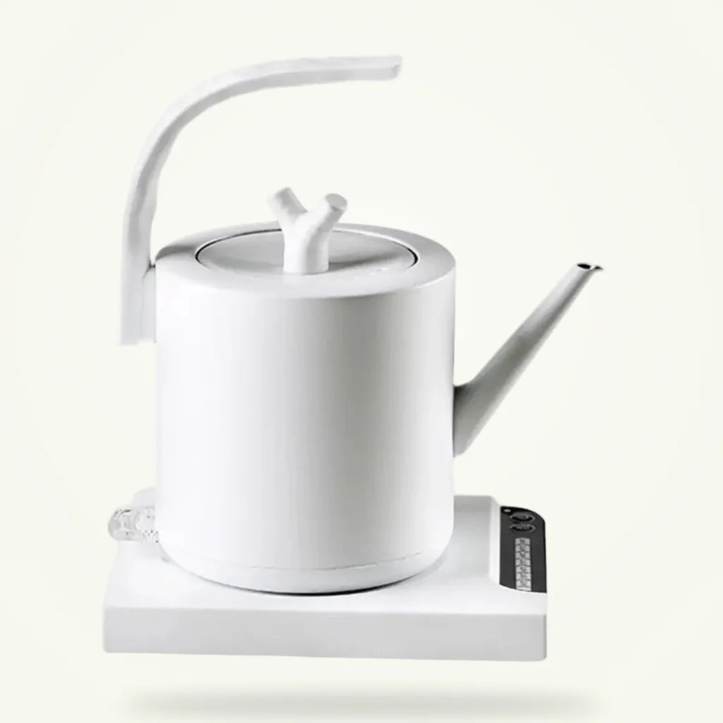 Granny Lulu electric gooseneck teapot with temperature control, packshot on white background