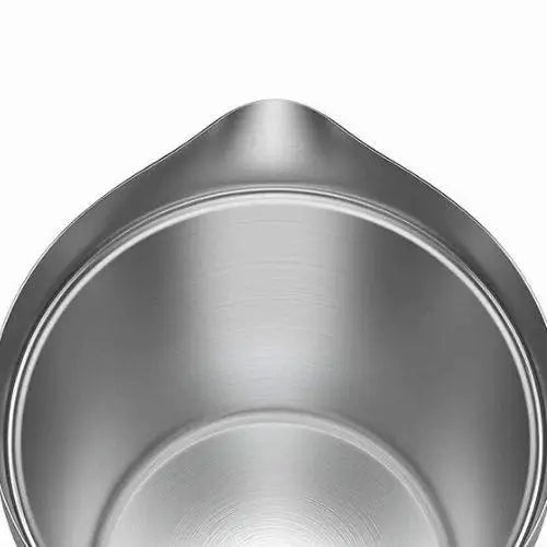 Inside of electric kettle showing stainless steel interior