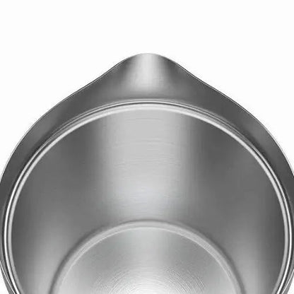 Inside of electric kettle showing stainless steel interior