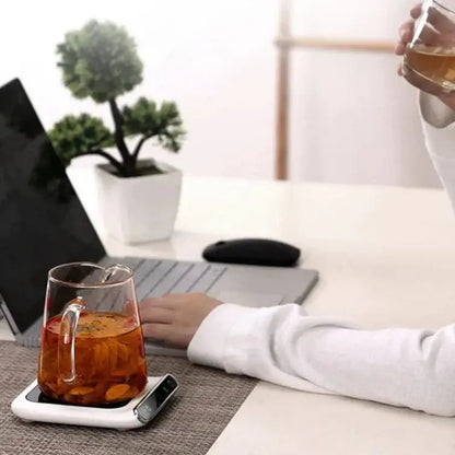 Electric cup warmer with USB cable for desk use