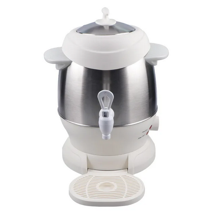 Turkish electric samovar top teapot 1L capacity, black finish, concentrate brewing view