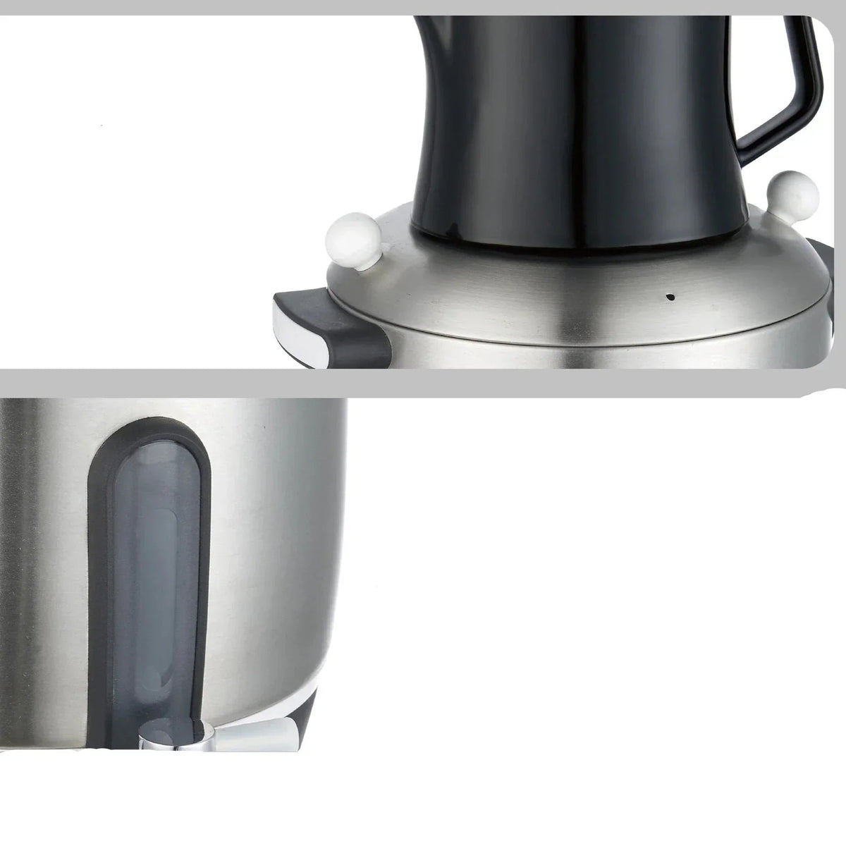 0.75L black teapot for Turkish electric samovar, detail view