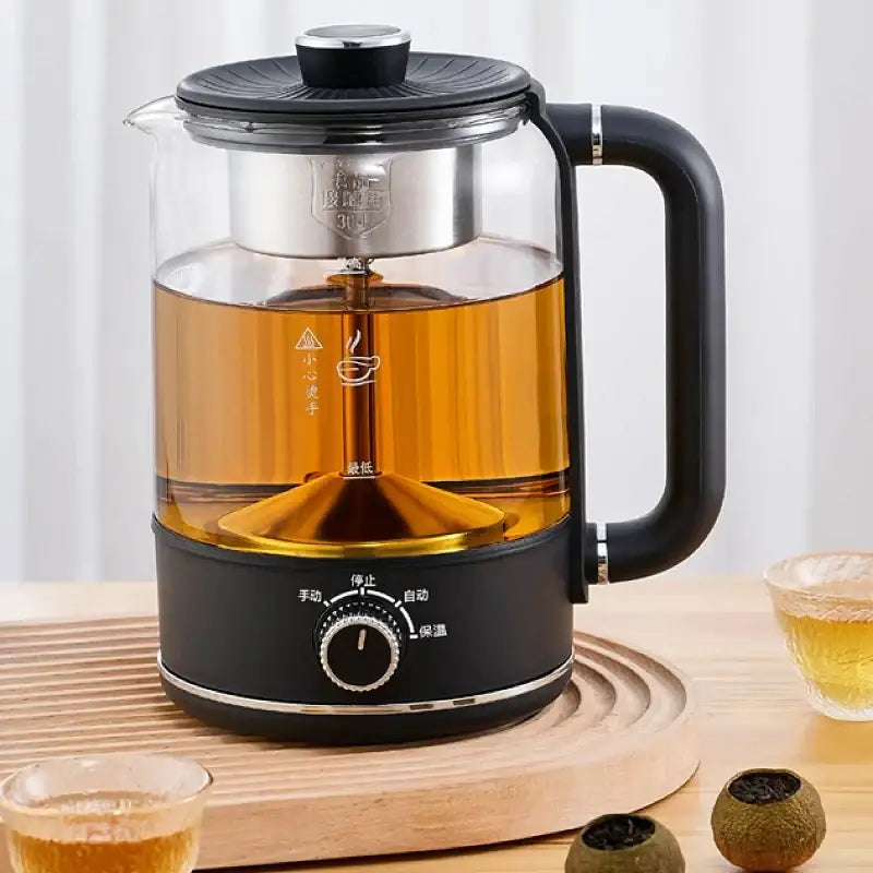 Close-up of 4-mode control panel on Granny Lulu electric tea maker