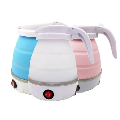 Borosilicate glass electric kettle pouring hot water for tea