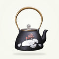 Elegant Lotus Cast Iron Teapot - 1200 ml