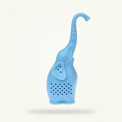 Elephant Silicone Tea Infuser, Food-Grade, Reusable Loose Leaf Strainer, product photo on a plain background