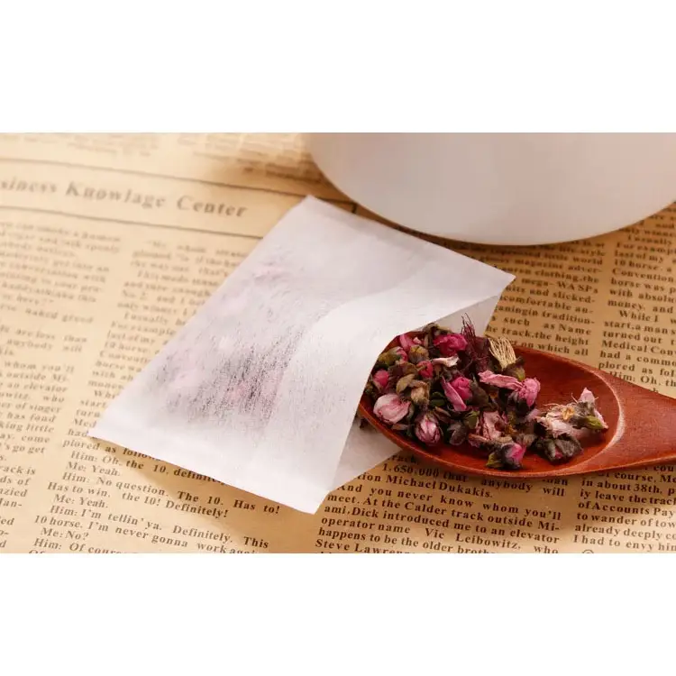 Box of 100 empty tea bags with drawstring, eco-friendly