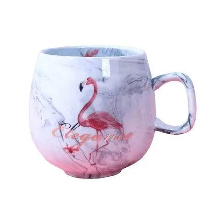 Blue flamingo tea cup from Granny Lulu