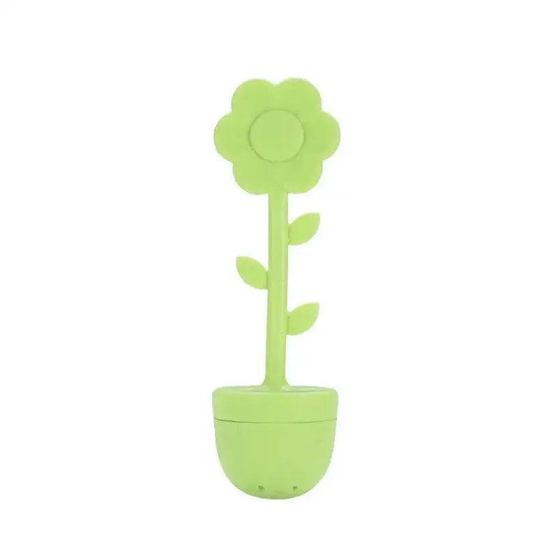 Green flower tea infuser with tea cup