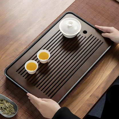 Folding Portable Bamboo Tea Tray - view 4
