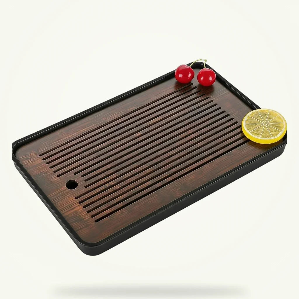 Folding Portable Bamboo Tea Tray, product photo on a plain background