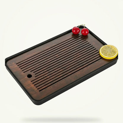 Folding Portable Bamboo Tea Tray, product photo on a plain background