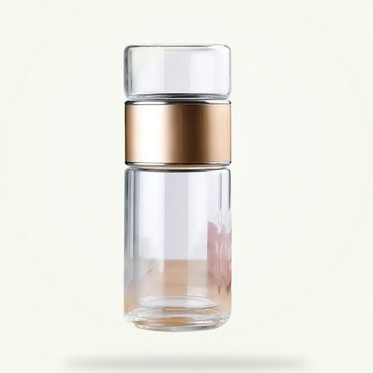 FREE Gift: Portable Tea Infuser Bottle (Gold), product photo on a plain background