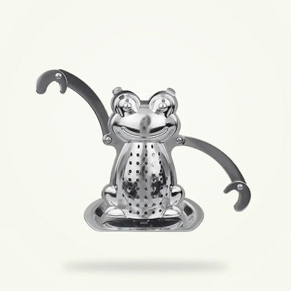 Frog Tea Infuser Stainless Steel Loose Leaf Tea Strainer, product photo on a plain background
