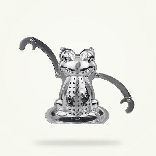 Frog Tea Infuser Stainless Steel Loose Leaf Tea Strainer, product photo on a plain background
