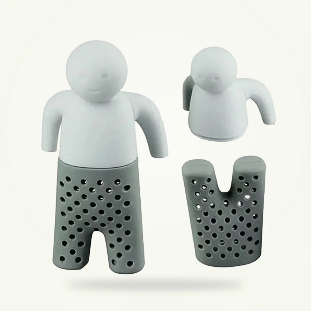 Funny Little Man Silicone Tea Infuser for Loose Leaf Tea, product photo on a plain background