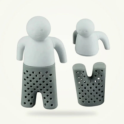 Funny Little Man Silicone Tea Infuser for Loose Leaf Tea, product photo on a plain background