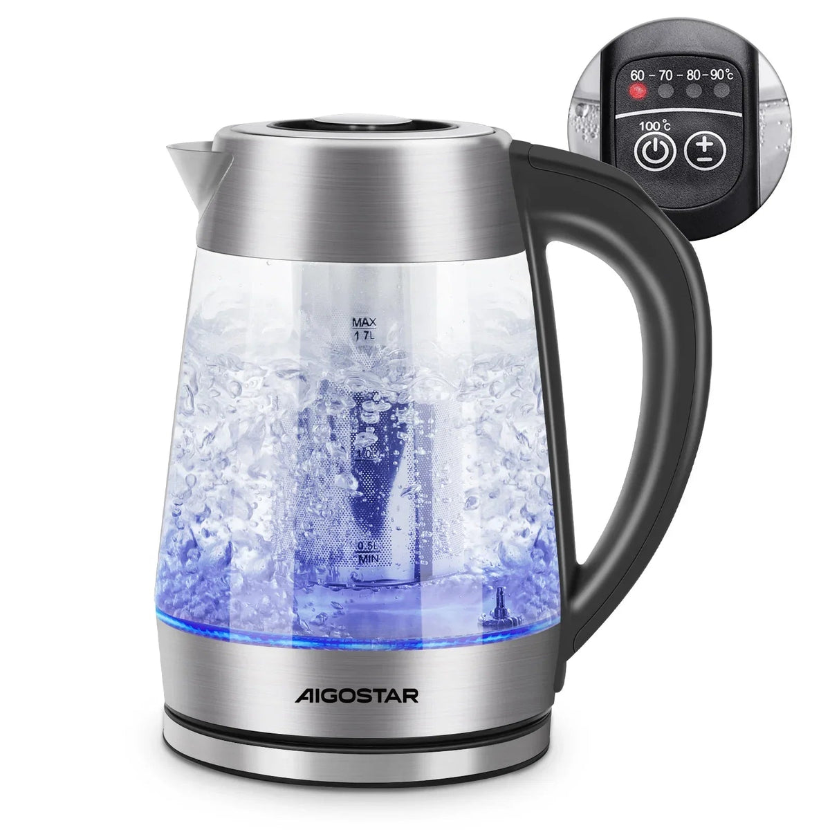 Glass Kettle 1.7L with Tea Infuser