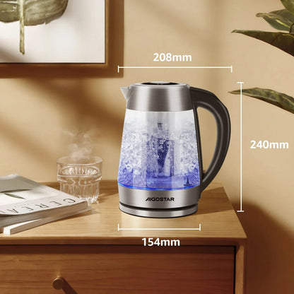 Glass Kettle 1.7L with Tea Infuser - view 2