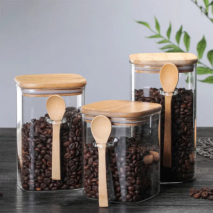 Borosilicate glass canister for kitchen organization