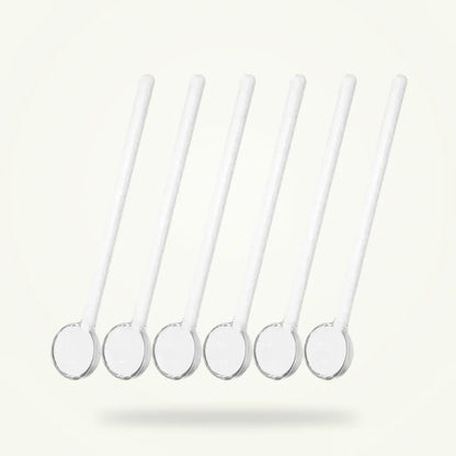 Glass Tea Spoon Set - 4, 6, or 8 Pieces for Loose Leaf Tea, product photo on a plain background