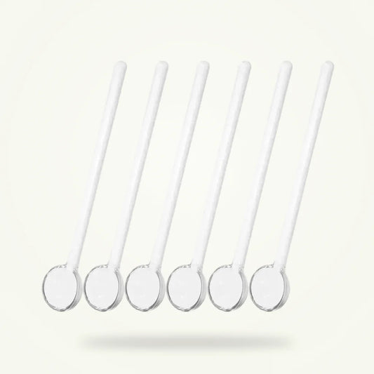 Glass Tea Spoon Set - 4, 6, or 8 Pieces for Loose Leaf Tea, product photo on a plain background