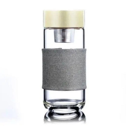 Gray glass tea thermos bottle for office