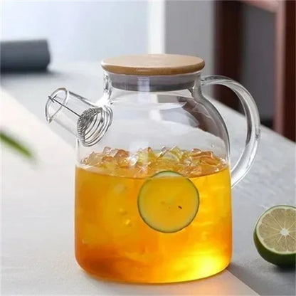 Glass Teapot with Bamboo Lid, 60 oz - view 4