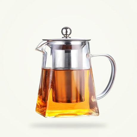 Glass Teapot with Built-In Stainless Steel Filter, 4 Sizes