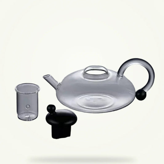 Glass Teapot with Filter, 24 oz, product photo on a plain background