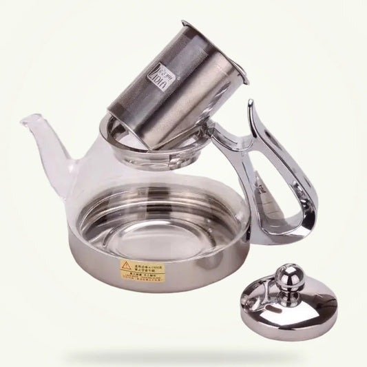 Glass Teapot with Infuser for Induction Cooktop - 800ml / 1250ml, product photo on a plain background