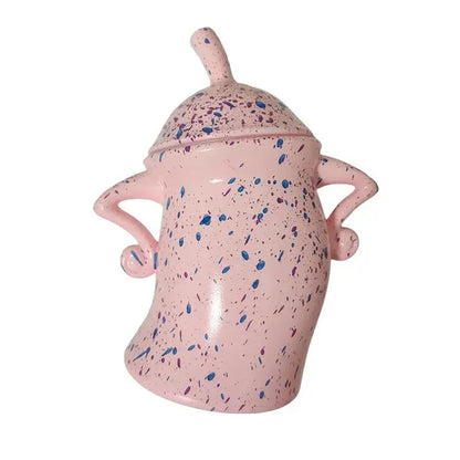 Pink tea bag storage box with cute design