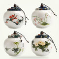 Hand-Painted Chinese Tea Canister - Small Ceramic Tea Storage Jar